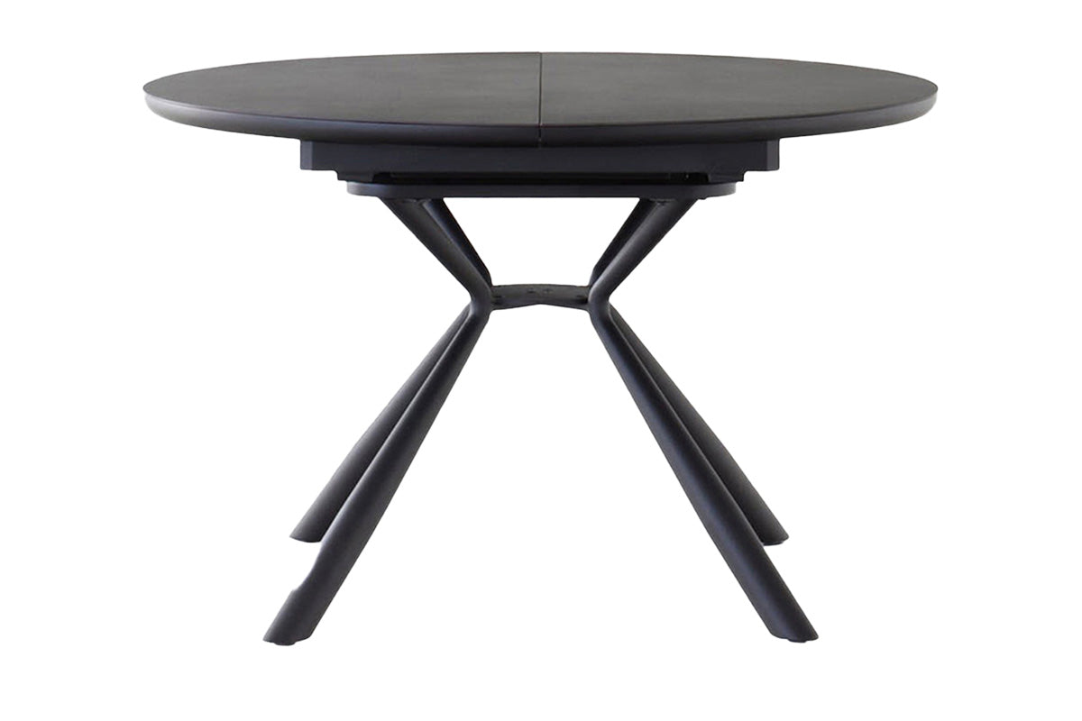 Baz Round Extending Dining Table | 160cm | Black