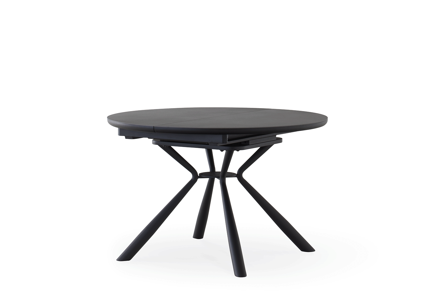 Black Baz Round Extending Table by Harvey Norman 