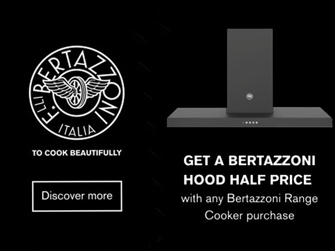 Get a Bertazzoni Hood HALF PRICE with any Bertazzoni Range Cooker purchase