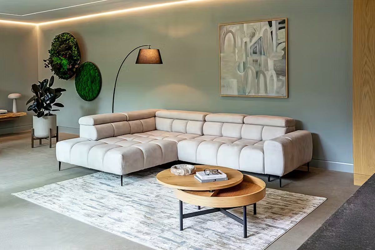 Cassie Chaise Sofa | Power Recliner | Large | Fabric | Colour Options