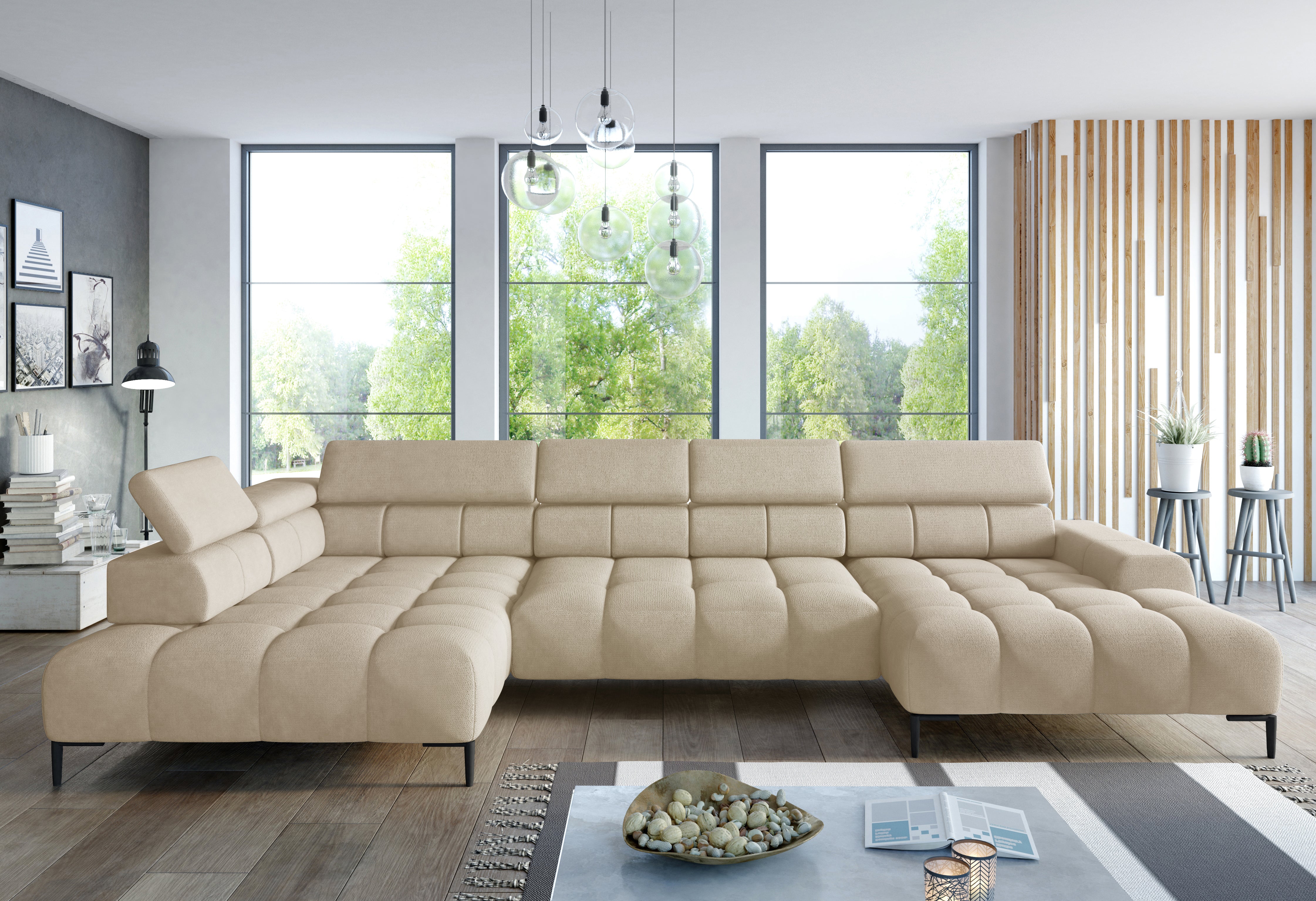 Cassie Chaise Sofa | Power Recliner | Extra Large | Fabric | Colour Options