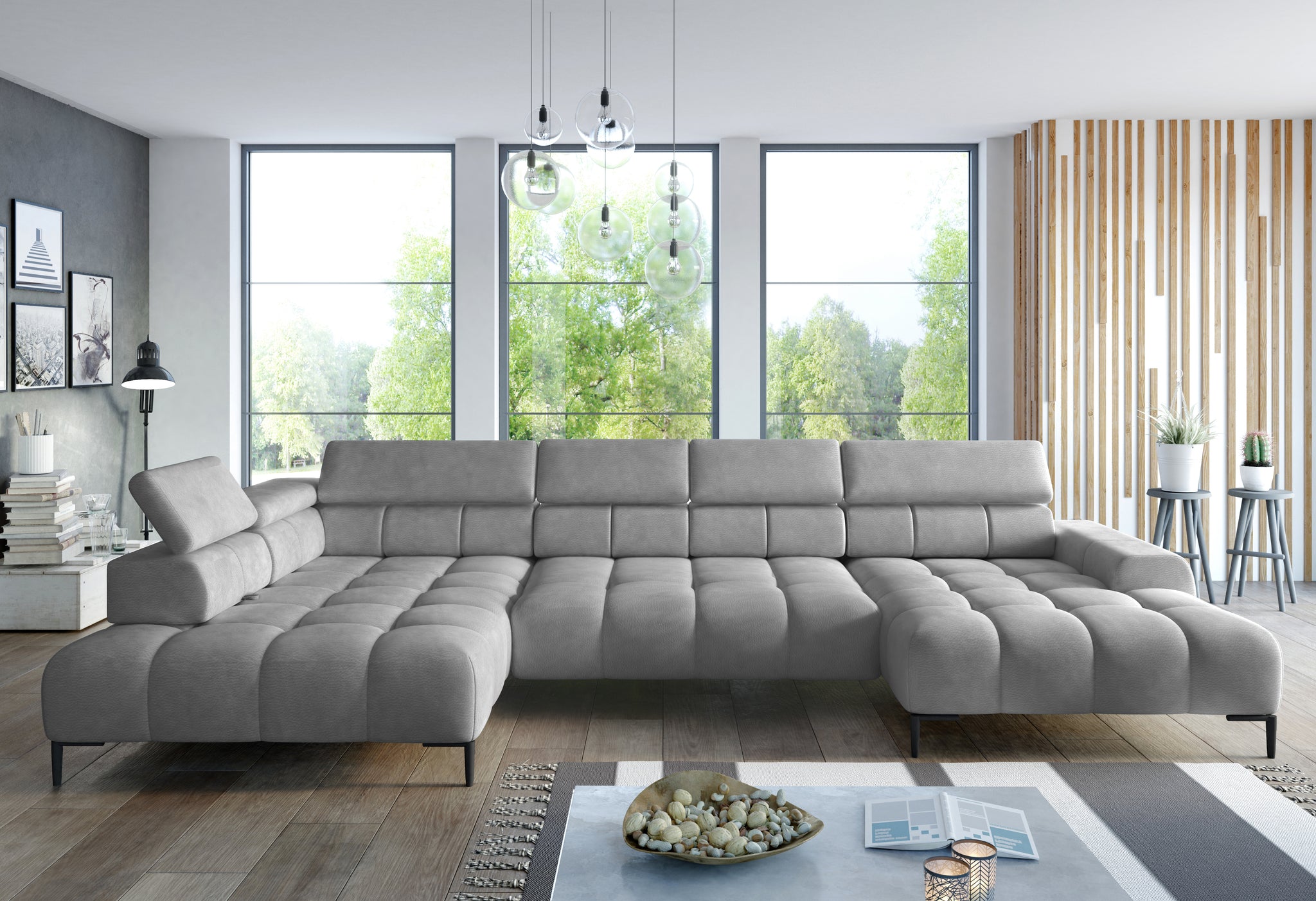 Cassie Chaise Sofa | Power Recliner | Extra Large | Fabric | Colour Options