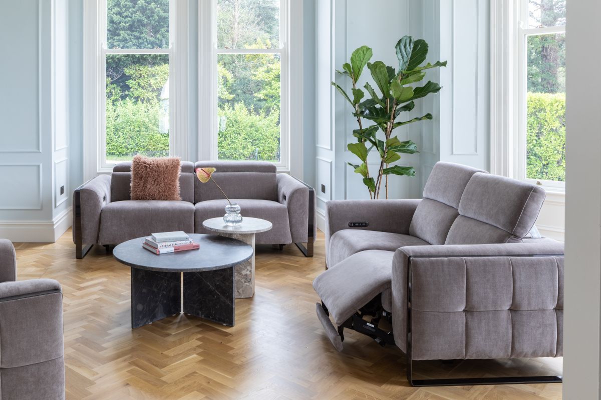Cruz 2 Seater Sofa | Power Recliner | Nutmeg