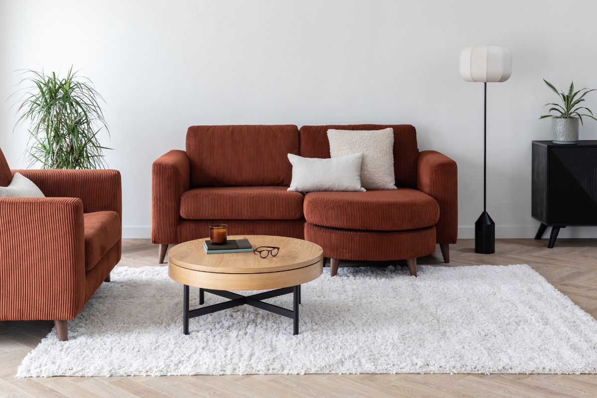 Erin Lounger Sofa | Fabric | Copper