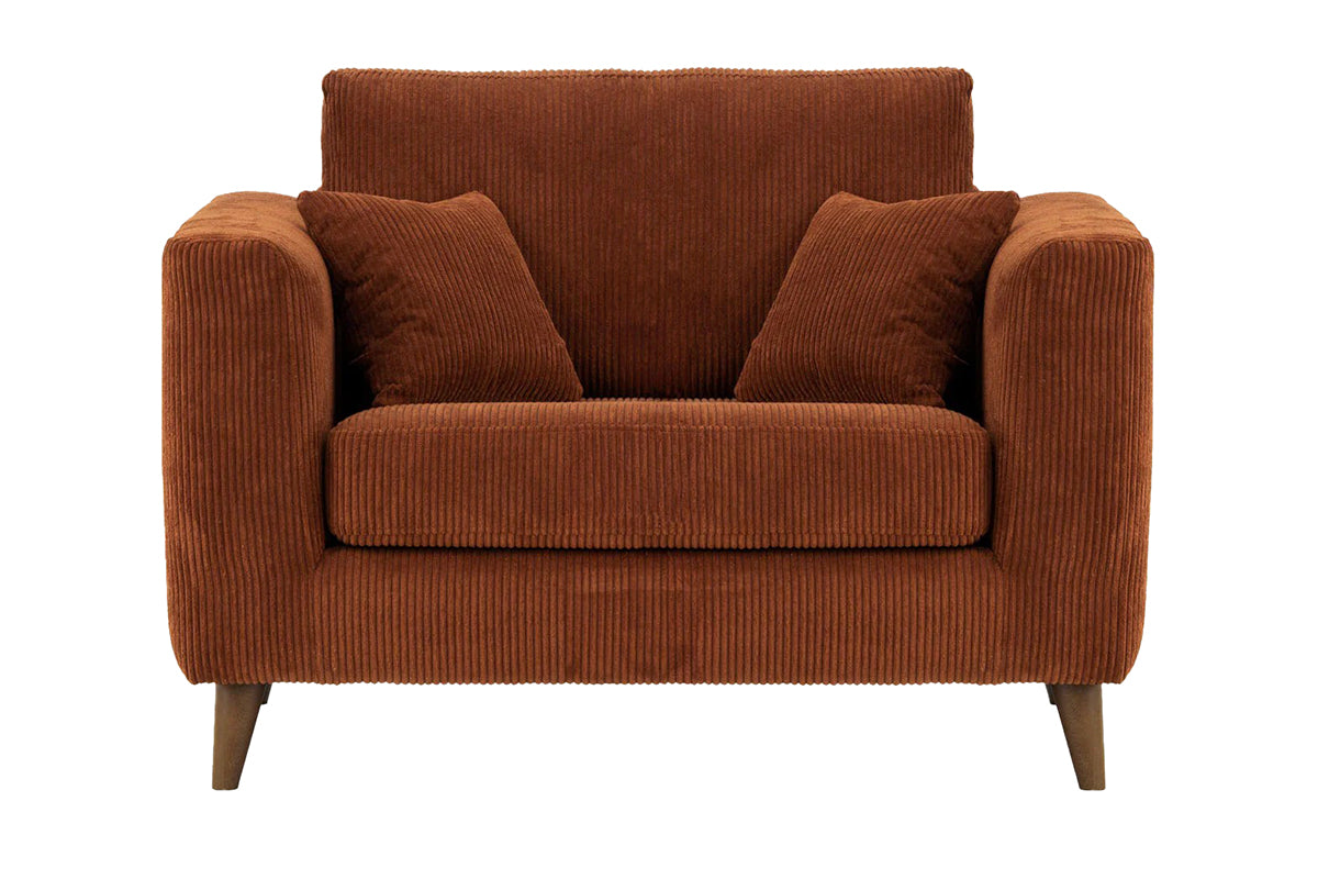 Erin Snuggler Loveseat | Fabric | Brown