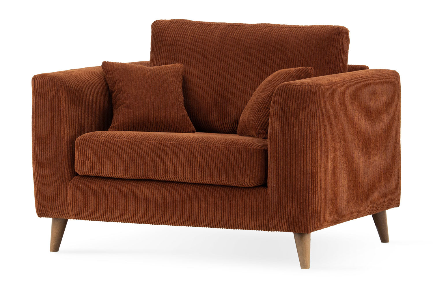 Erin Snuggler Loveseat | Fabric | Brown