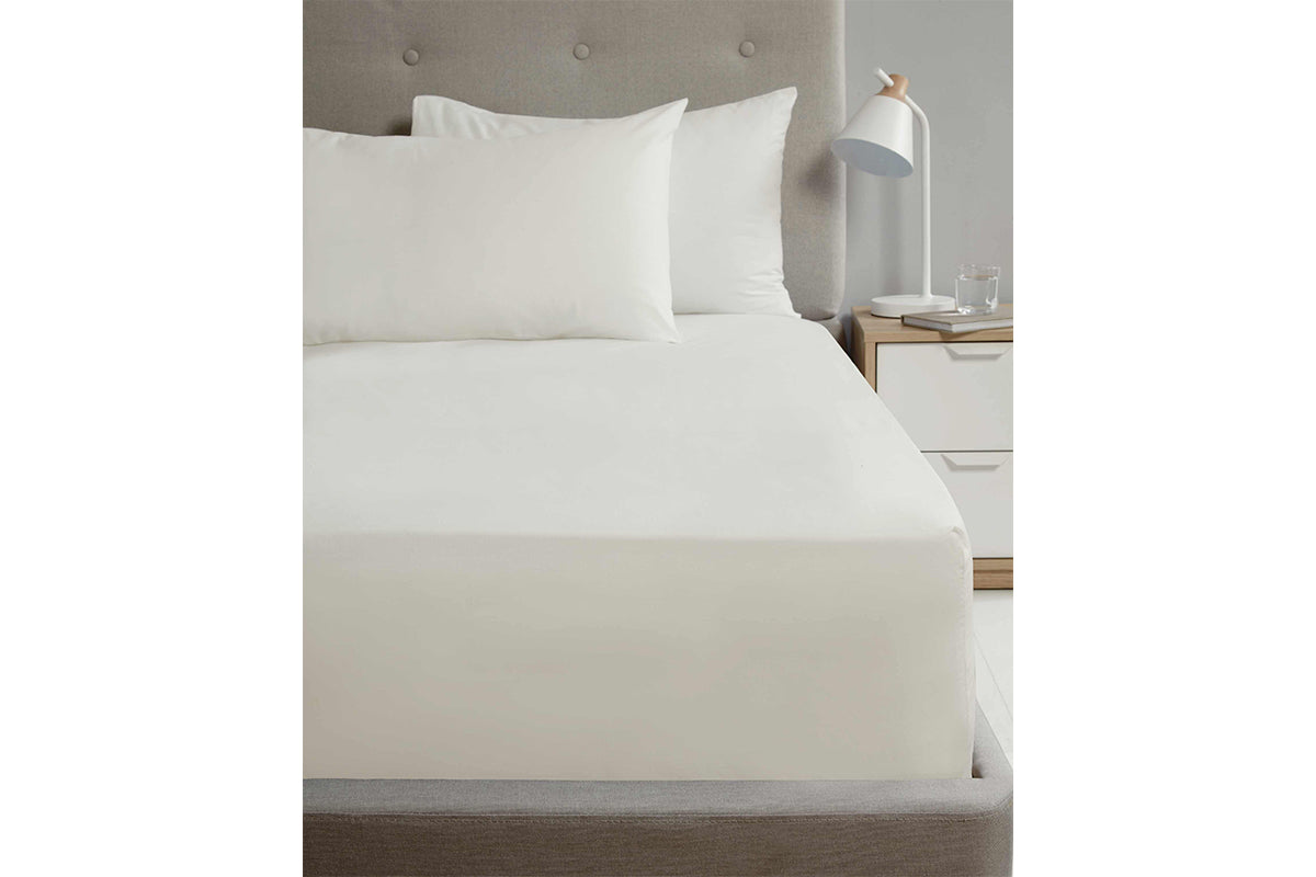 180TC Microfibre | Fitted Sheet | Ivory | King