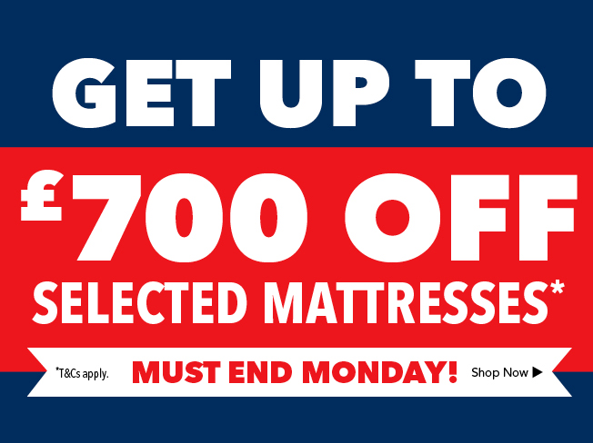 Dream Big Save Bigger Up To £700 Off Selected Mattresses!