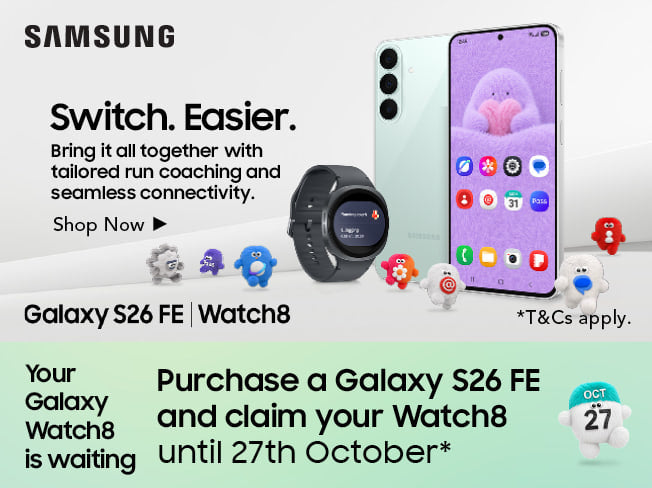 Buy a Samsung Galaxy S26 FE and claim a Watch8.