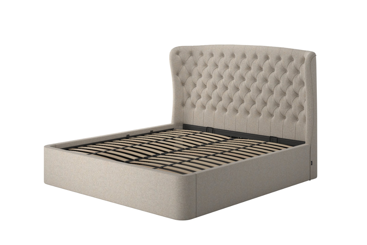 Tempur | Holcot Ottoman Bed Frame | King | 5ft | Pebble