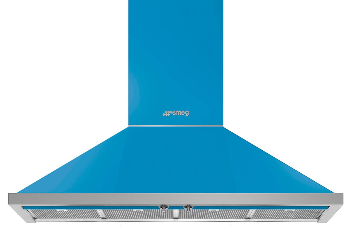 Smeg 120cm Portofino Chimney Cooker Hood | KPF12T | Turquoise