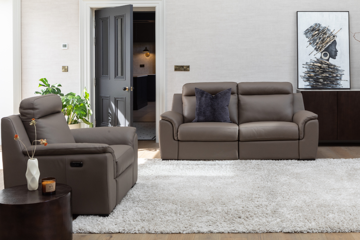 Katrina Armchair | Power Recliner | Fabric | Brown