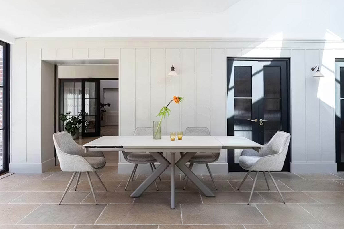 Lucy Rectangular Extending Dining Table | 120 - 210 cm | Beige