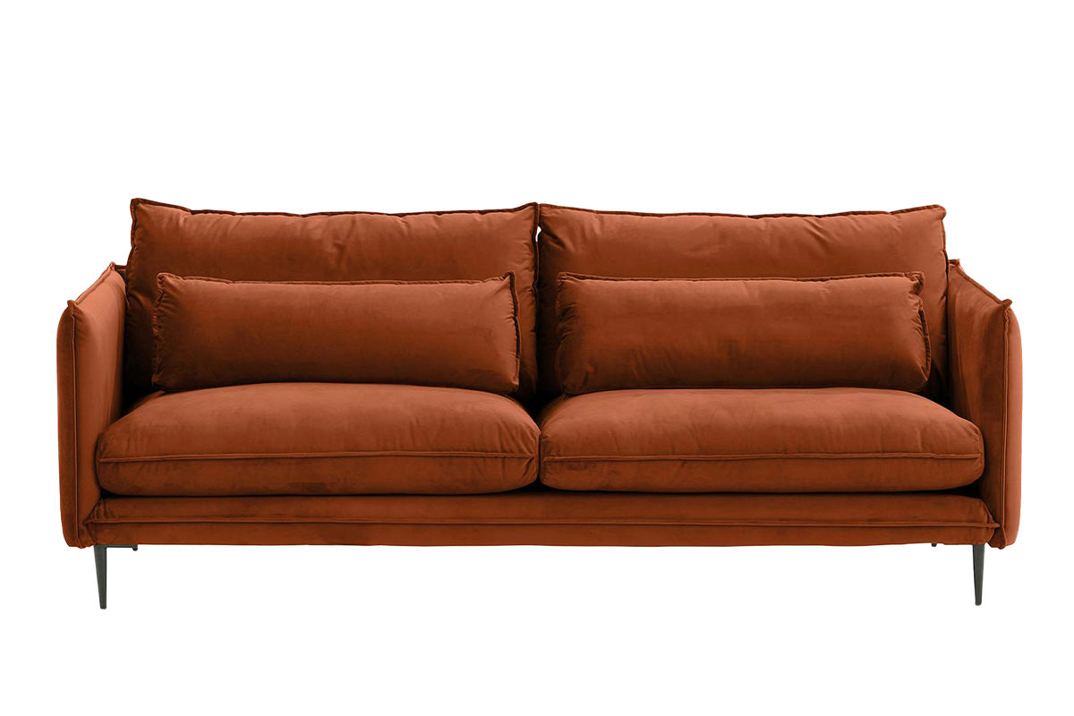 Maeve 3 Seater Sofa | Fabric | Rust