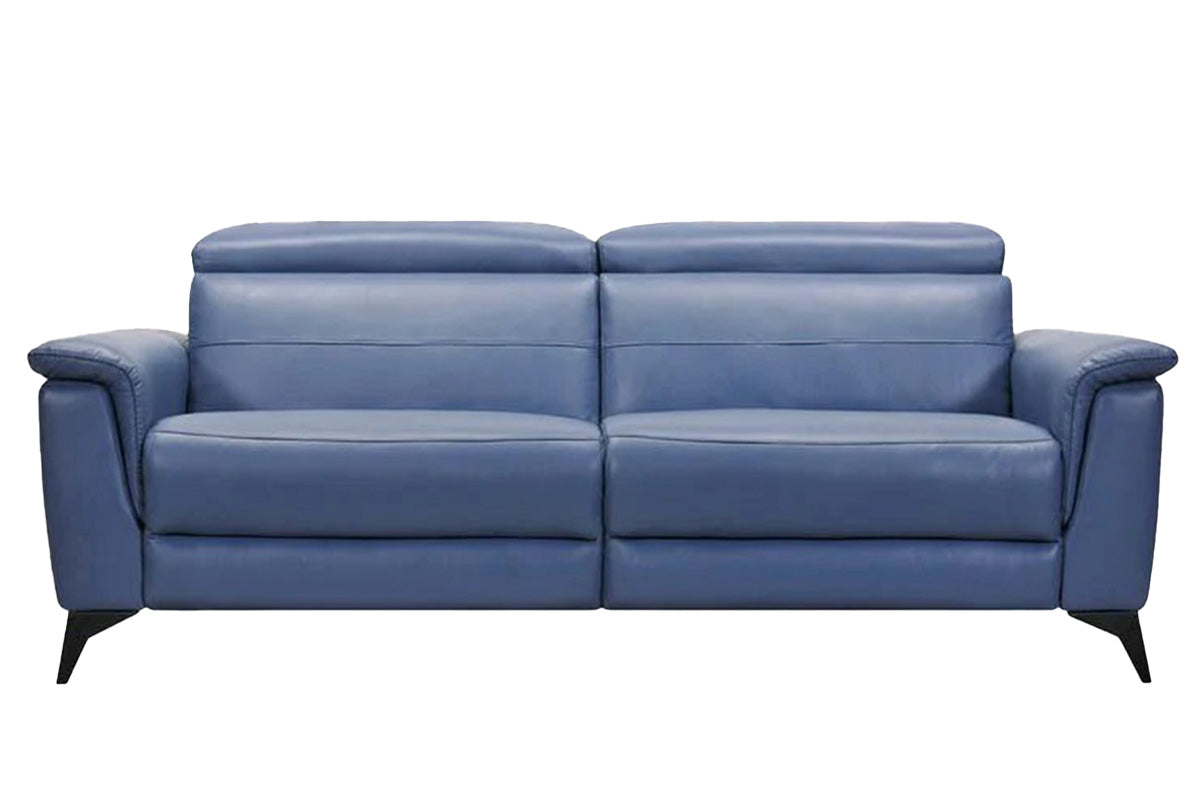 Penny 3 Seater Sofa | Leather | Blue