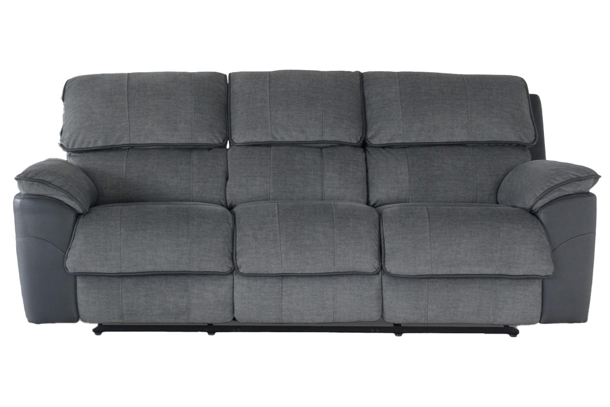 Potts 3 Seater Sofa | Recliner | Fabric | Grey