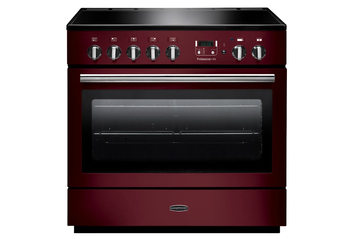 rangemaster pro plus fx 90cm induction range cooker cranberry red