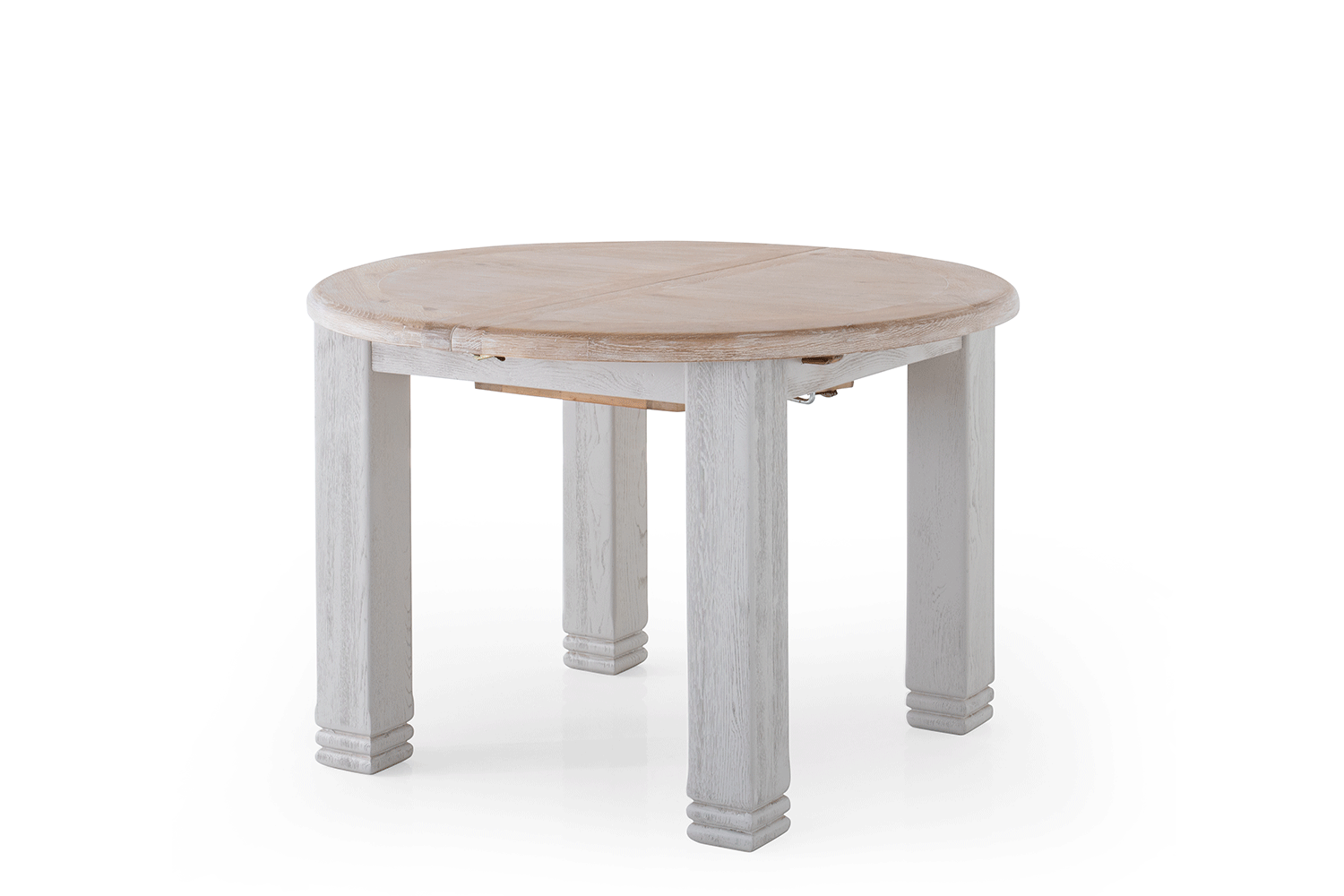 Savannah Round Oak Extending Dining Table by Harvey Norman