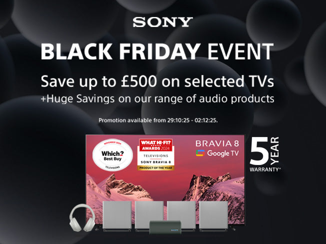 Black Friday offers on Sony's TVs & Audio products